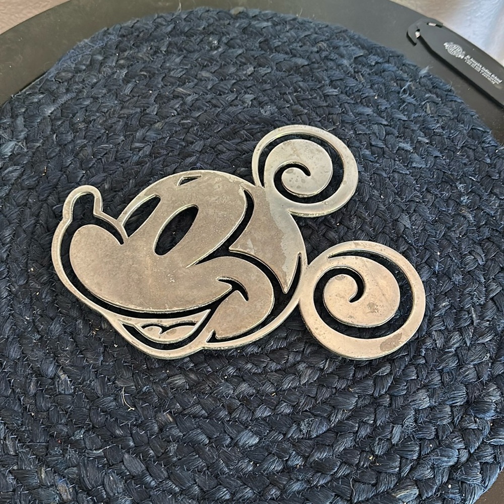 Disney Mickey Mouse Silver Hot Trivet Tray